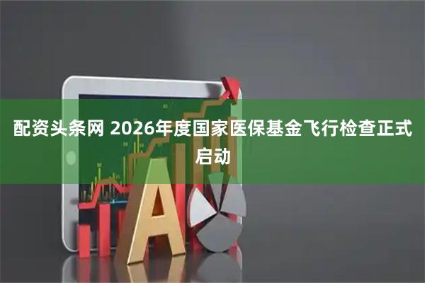 配资头条网 2026年度国家医保基金飞行检查正式启动